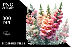 Watercolor Filled Large Snapdragon | Clipart Product Image 3