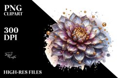 Shiny Dahlia Golden Clipart Product Image 3