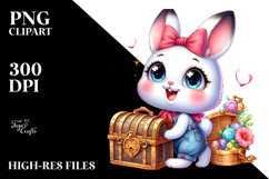 Cute Vibrant Baby Bunny PNG Product Image 2