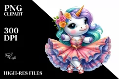 Baby Unicorn Tango Dancer's Dress PNG Product Image 1