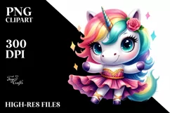 Baby Unicorn Tango Dancer's Dress PNG Product Image 1