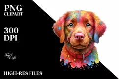 Colorful Chesapeake Bay Retriever | Sublimation | PNG Product Image 1