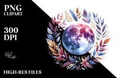 Vibrant Watercolor Boho Moon Product Image 2