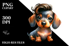Expressive Baby Dachshund PNG Product Image 2