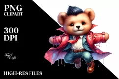 Proud Baby Bear with Raincoat PNG Product Image 3