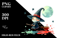 Funny Digital Witch Image, Transparent PNG Product Image 2
