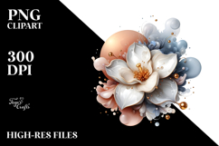Abstract y Flower Sublimation Clipart Product Image 2