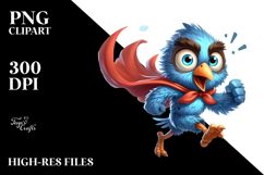Artistic Bird with Hero Cape, Digital Illustration Product Image 2