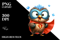 Artistic Bird with Hero Cape, Digital Illustration Product Image 2