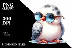 Funny Baby Dove Sunglasses Clipart Product Image 1