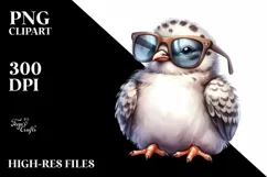 Funny Baby Dove Sunglasses Clipart Product Image 1