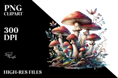 Magical Mushroom Watercolor, Transparent PNG Product Image 2