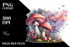Magical Mushroom Watercolor, Transparent PNG Product Image 2