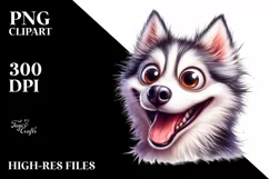 Watercolor Siberian Husky | Sublimation | Clipart Product Image 3