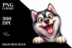 Fur Crazy Watercolor Husky | Clipart Product Image 3
