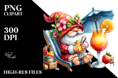 Whimsical Gnome with Cocktail, High-Res PNG Product Image 2