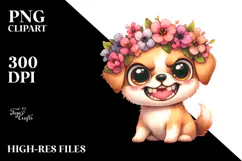 Cute Cartoon Puppy PNG Product Image 2