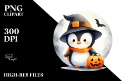 Cute Baby Penguin Halloween PNG Product Image 3