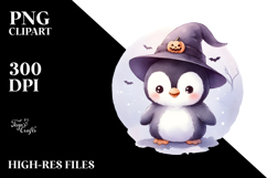 Cute Baby Penguin for Halloween PNG Product Image 2