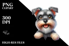Cute Funny Furry Miniature Schnauzer Clipart Product Image 1