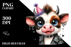 Cute Baby Cow PNG Product Image 2