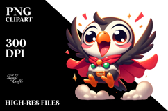 Excited Bird with Hero Cape, Vector Art Product Image 2