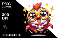 Excited Bird with Hero Cape, Vector Art Product Image 2