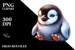 Cute Baby Penguin PNG Product Image 2