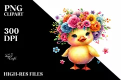 Watercolor Duck Portrait, Transparent PNG Product Image 3