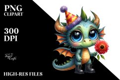 Vibrant Boho Moon with Flowers | Clipart Product Image 3