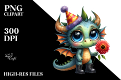 Vibrant Boho Moon with Flowers | Clipart Product Image 2