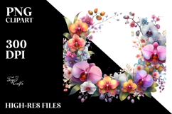 colorfull Floral Frame with Orchid Product Image 2