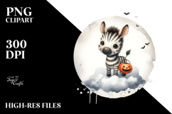 Cute Baby Zebra for Halloween PNG Product Image 2