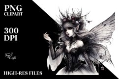 Detailed Gothic Fairy | Sublimation | PNG Clipart Product Image 3