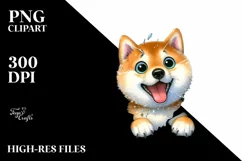 Cute Funny Furry Shiba Inu Clipart Product Image 3