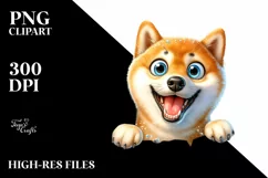 Colorful Funny Shiba Inu with Ice Cracks | Sublimation | Product Image 3
