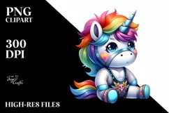 Baby Unicorn Wrestler's Singlet PNG Product Image 3