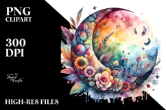 Washed Vibrant Half Moon, High-Res PNG Product Image 2