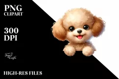 Funny Baby Poodle Smiling | Watercolor Splash Product Image 3