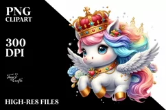 Baby Unicorn King's Crown PNG Product Image 3