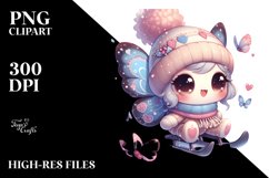 Digital Winter Butterfly Art Product Image 3