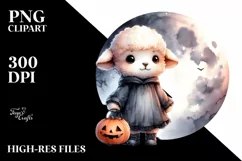 Cute Baby Lamb for Halloween PNG Product Image 3