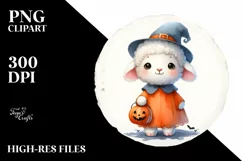 Cute Baby Lamb Halloween PNG Product Image 3