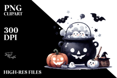Funny Halloween Cauldron, Simple PNG Product Image 2