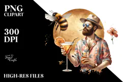 Watercolor Painting Bee PNG Product Image 2