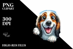 Cute Funny Furry Basset Hound Clipart Product Image 3
