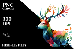 Vibrant Watercolor Deer, 20 oz Tumbler Product Image 2
