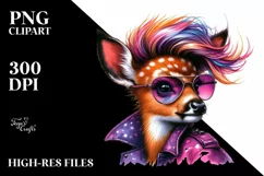 Watercolor Deer Portrait, Transparent PNG Product Image 1