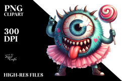 Funny Eyeball Monster PNG Product Image 2