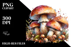 Mushroom Watercolor, PNG Product Image 2